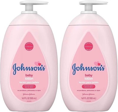 Johnsons Baby Lotion 16.9 Ounce Pump (500ml) (2 Pack)