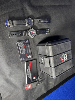 Used LUMINOX 0300-1GBq H-3 LX Black Men's Quartz Watch Swiss Made Carbonox Case