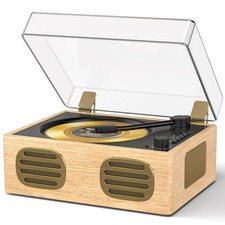 Portable CD Player with Speaker, Retro CD Player with Bluetooth Input apricot