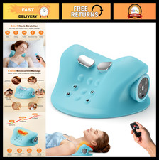 Adjustable Neck Massager with Heat  Vibration, 6 Modes, Rechargeable Cervical R