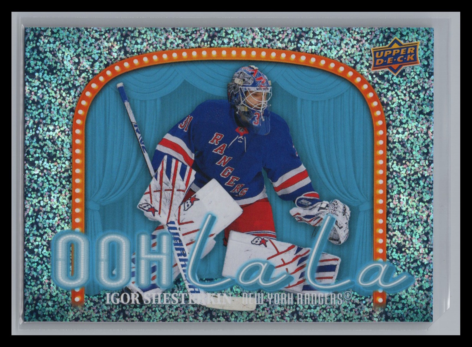 2024-25 Upper Deck #OLL-3 Igor Shesterkin Ooh La La Speckled Insert NY Rangers
