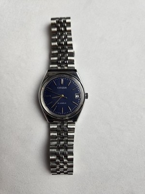 GENUINE VINTAGE CITIZEN HAND-WINDING JAPAN MENS BLUE COLOR DIAL WATCH a2862-U