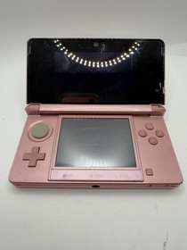 Nintendo 3DS Pearl Pink Handheld Handheld Console System CTR-001 Tested Fair