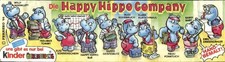 cartina sorpresine Kinder Ferrero  Anni'80-90 #  Happy Hippo