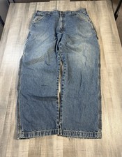 Vintage Y2K Levis Carpenter Jeans Men  s 36x32 Grunge Distressed Baggy Skate Blue