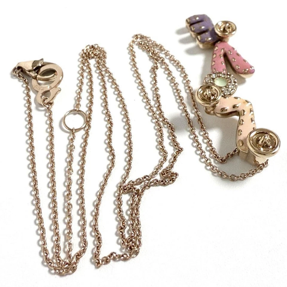 Collar Colgante Ponte Vecchio LOVE en Oro 9K con Diamantes Foto 4 de 4