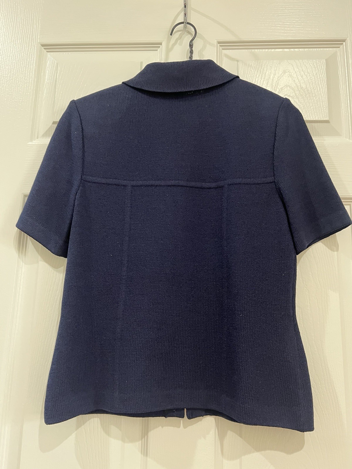 ST. JOHN Short Sleeve Navy Zip Front Blazer Jacke… - image 2