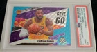 LeBRON JAMES 2018 PANINI MOSAIC BLUE FLUORESCENT CARD #2/15 PSA MINT 9!