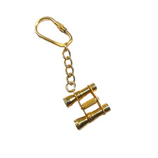 Binoculars Gold Tone Keychain Cute Gift