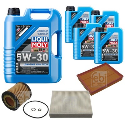 FEBI Inspektionspaket 9L LIQUI MOLY 5W-30 Longtime High Tech für BMW 2 Coupe