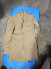 WW2 US Navy Coat Officer khaki color Uniform with pants--for parts — photo 1