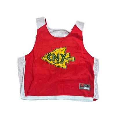 Vintage 2000s Y2K Nike CNY Arrows Red White Reversible Basketball Jersey L/XL