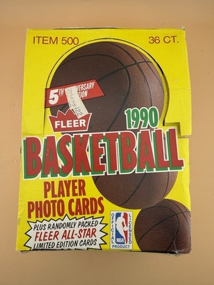 1990 Fleer 5th Anniversary Edition Basketball Cards Wax Box Sealed