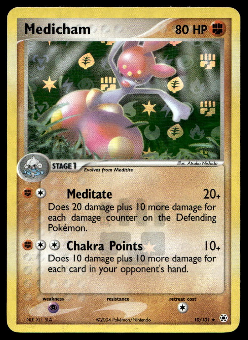 Medicham - Hidden Legends Holo Rare 10/101 2004 Pokemon TCG