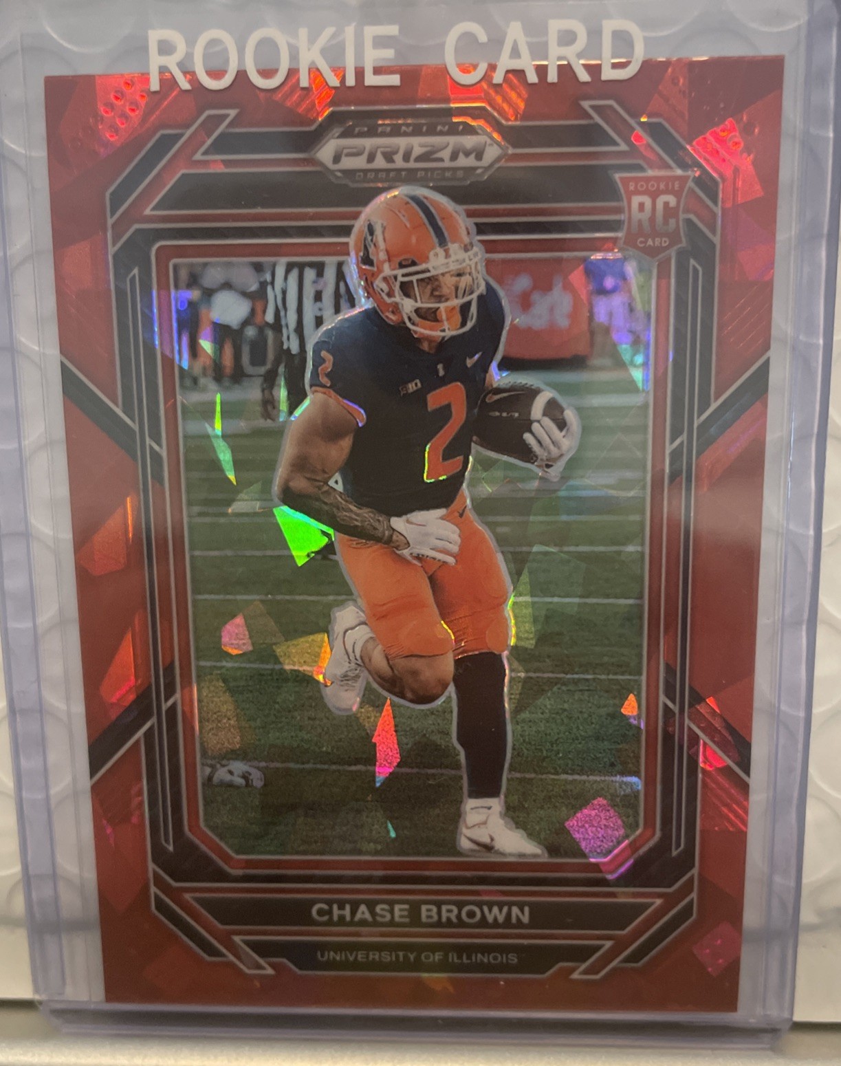 Chase Brown Panini Prizm Draft Picks #118 Red Ice