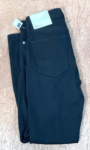 GAP 1969 Black Jeans Women 28 Short True Skinny Stretch Cotton Denim - NEW