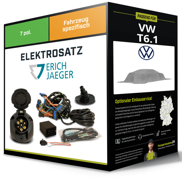 Elektrosatz 7-Pol Spezifisch für VW T6.1 10.2019-Jetzt NEU Erich Jaeger-image