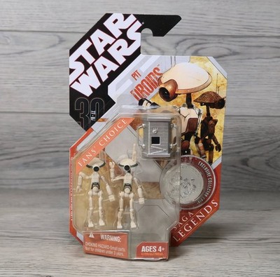 Hasbro Star Wars Saga Legends Pit Droids 30th Anniv Action Figure w/ Coin
