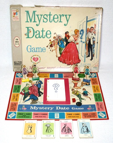 Vintage 1965 Mystery Date Game Milton Bradley Original Box Complete Set NICE