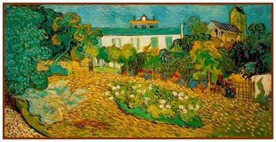 Artist Daubigny's Garden by Impressionist Van Gogh Counted Cross Stitch Pattern