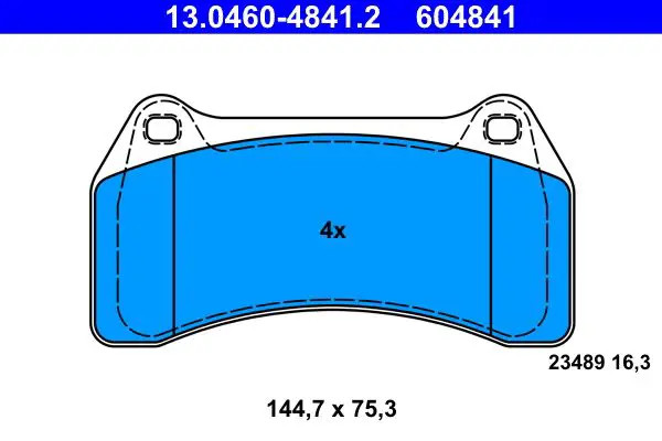 Brake pads 13.0460-4841.2 ATE for JAGUAR XJ S-TYPE II