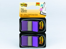 Post-it Flags 680-PU2 1 in. x 1.7 in. 2.54 cm x 4.31 cm Purple 2-pk