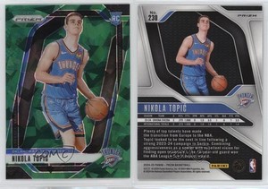 2024-25 Panini Prizm Green Ice Prizm Nikola Topic #230 Rookie RC