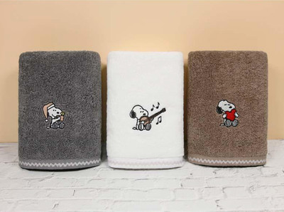 Songwol Snoopy 5-Pack Premium Cotton Towels 170g Made in Korea Gift Set