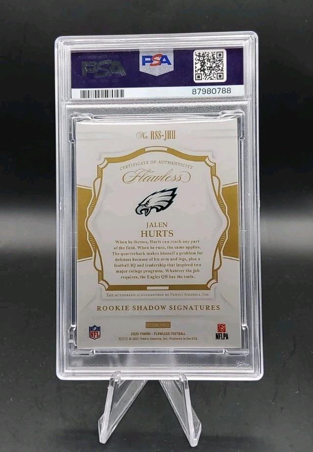 2020 Panini Flawless Rookie Shadow Signatures Jalen Hurts Silver /25 PSA 9 🔥 view 2
