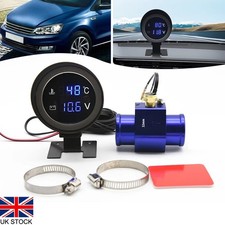 12/24V Water Temp Gauge Water Temperature Sensor Voltmeter Gauge for Car Truck