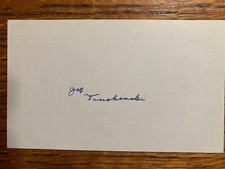 Joe Tereshinski signed 3x5 index card, Georgia, NFL Redskins, Coach, D. 2013