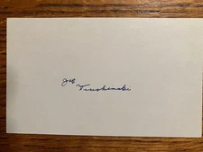 Joe Tereshinski signed 3x5 index card, Georgia, NFL Redskins, Coach, D. 2013