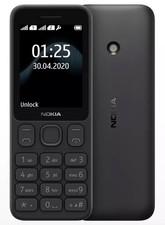 BRAND NEW NOKIA 125 4G DUAL SIM Black Unlocked Classic Phone