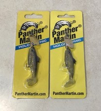 2 Panther Martin 0 MNW-G Holographic Shad Gold Blade Spinner Minnow Lure 1/8oz