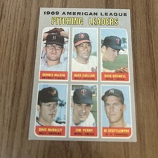 1970 Topps Pitching Leaders #70 Dennis McClain  Mike Cuellar Writing Free Ship!