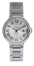 Cartier Ballon Bleu 36mm Steel Silver Dial Ladies Quartz Watch W69011Z43005 10