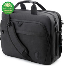 18 Inch Expandable Laptop Bag Briefcase Business Travel Black