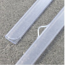 Poster hanging rail sets rigid-PVC 600mm transparent 2 hangers 50 sets of pairs