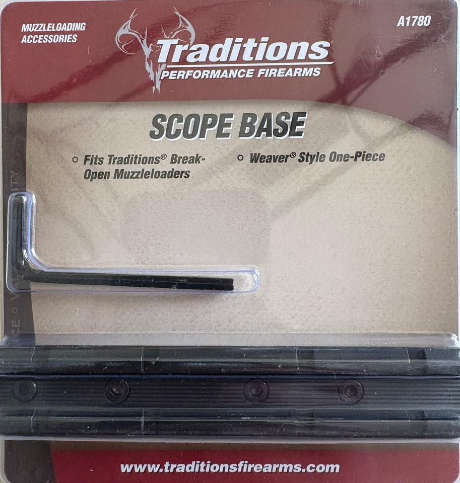 Traditions One Piece Aluminum Base Weaver Style Rifle Scope Base ...