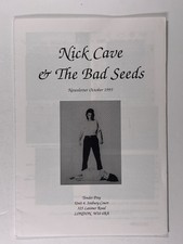Nick cave The Bad Seeds Newsletter Original Flyer Promotion October 1995
