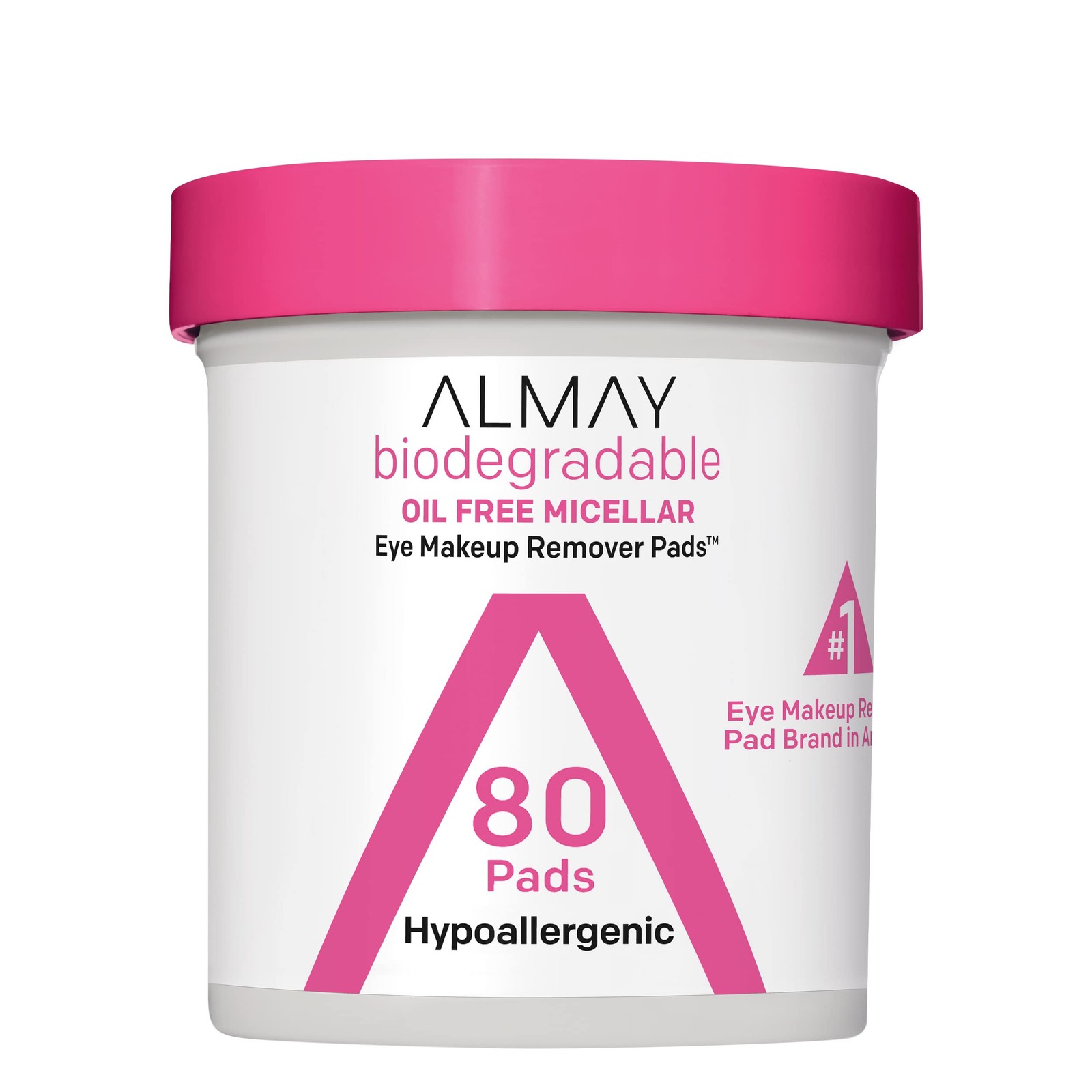 Almay Biodegradable Makeup Remover Pads, Micellar Gentle, Hypoallergenic, Fra...
