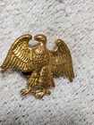 Vintage WWII US Military WAAC Officers Eagle Screw Back Badge Pin WW2 Insignia