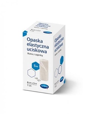 Benda elastica compressiva in tessuto con chiusura a clip, 5 m x 8 cm, 1 pz.