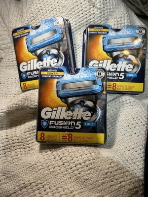 24- Gillette Fusion Five Pro Shield Chill Replacement Cartridges