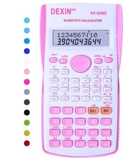 Pink White Scientific Calculator 240 Functions 2-Line for Students