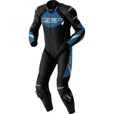 Tractech EVO D3O Motorcycle Leather Suit - Black/Blue - Medium 103634BLU-42