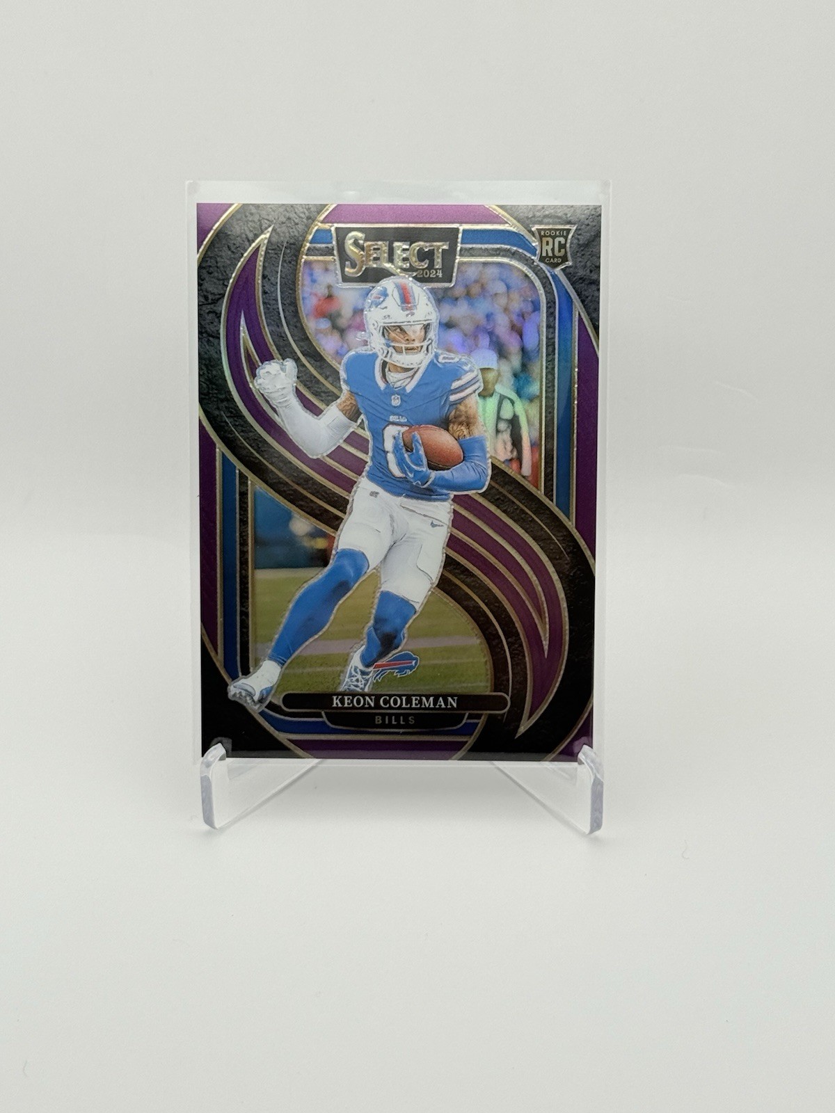 2024 Panini Select Premier Level Keon Coleman #153. Purple /75 Rookie RC