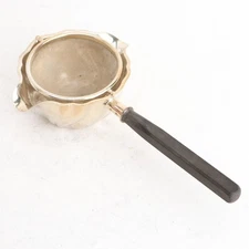 Deyhle Gebrüder Silverplate with Wooden Handle Tea Strainer No Monogram