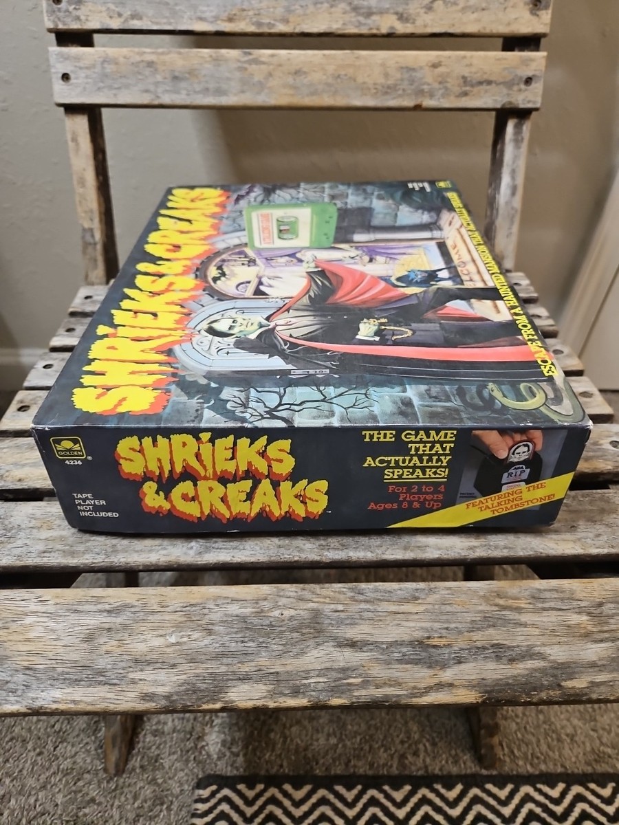 Shrieks & Creaks 1988 Talking Board Game Horror Complete Vintage