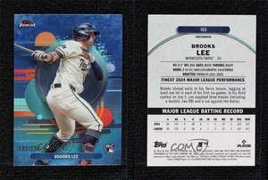 2025 Topps Finest Uncommon Sky Blue Refractor /250 Brooks Lee #163 Rookie RC